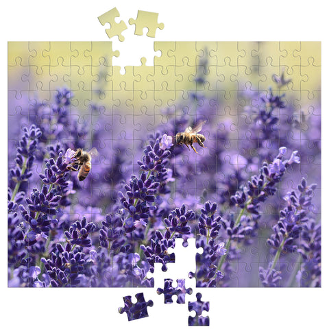 Lavender Bee Puzzle - Bees & Lavender Jigsaw Puzzle