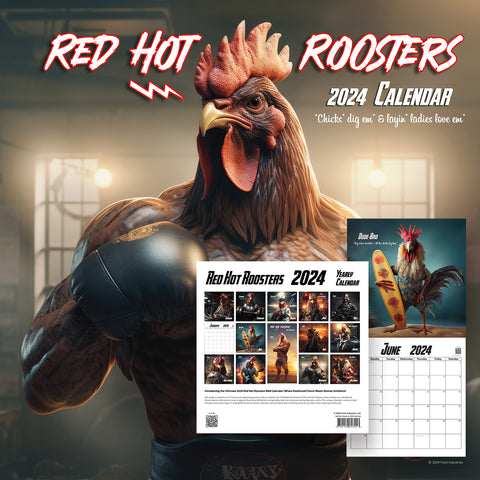 Red Hot Roosters 2024 Chicken Calendar