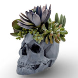 Modern Skull Planter – Geometric Skull Pot for Succulents & Home or Office Décor