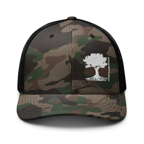 Camouflage trucker hat PowerGrow Roots design