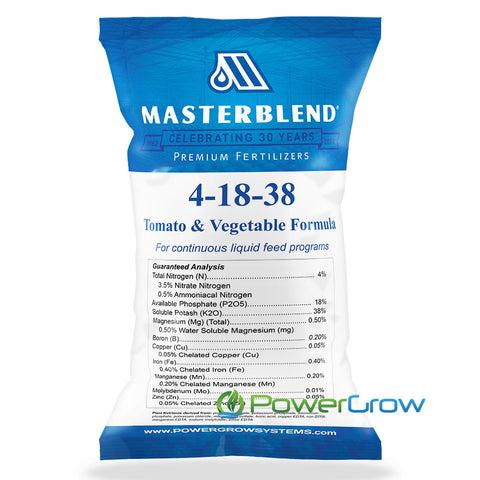 MasterBlend 4-18-38 Tomato & Vegetable Fertilizer - BULK