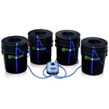 PowerGrow Deep Water Culture 4 Bucket System - 6" for Small/Medium Plants